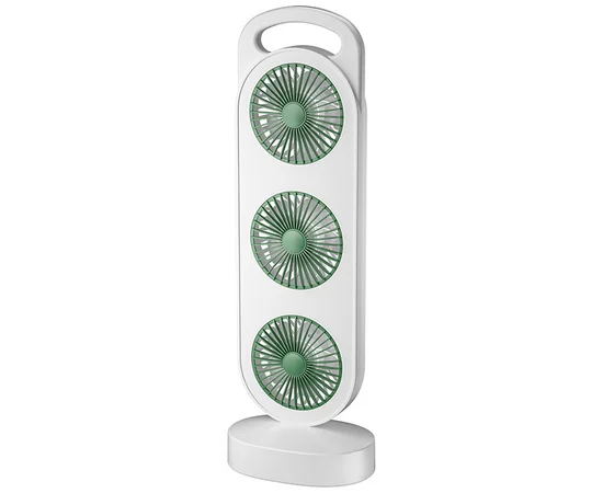 Настольный вентилятор Three Head Fan 1200 mAh Green