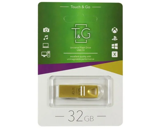 Флеш-драйв USB Flash Drive T&G 117 Metal Series 32GB Золотой