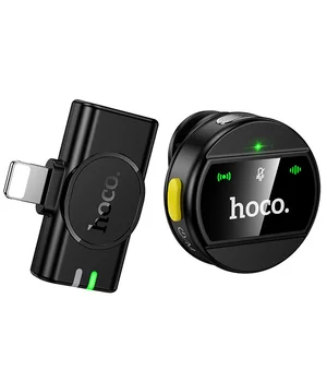 Петличный беспроводной микрофон Hoco L21 Charm Lightning Black Петличный беспроводной микрофон Hoco L21 Charm Lightning Black