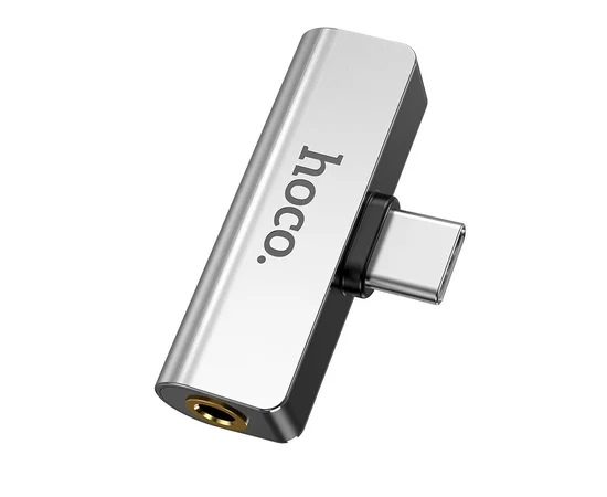 Переходник Hoco LS26 Type-C to 3,5 AUX Стальной