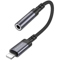 Переходник Borofone BV24 Graceful Lightning to 3.5mm Metal grey
