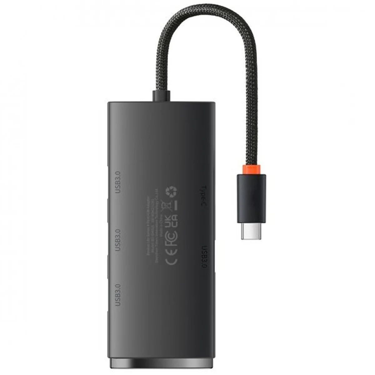 Переходник HUB Baseus Lite Series 4in1 (Type-C to 4xUSB 3.0) 25cm (WKQX03) Black