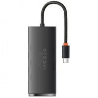 Переходник HUB Baseus Lite Series 4in1 (Type-C to 4xUSB 3.0) 25cm (WKQX03) Black