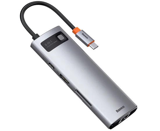 Перехідник HUB Baseus Metal Gleam Series 7-in-1 Multifunctional (WKWG020113) Сірий