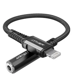 Переходник Acefast MFI C1-05 Lightning to 3.5mm aluminum alloy Black