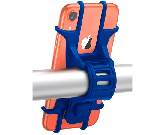 Велодержатель силиконовый для смартфонов от 4,3 до 6,3 дюйма Синий