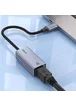 Интернет адаптер Hoco UA37 1000 Mbps (Type-C to RJ45) Metal gray