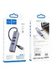 Переходник HUB Hoco HB34 Easy link Type-C Gigabit network adapter (Type-C to USB3.0*3+RJ45) Metal gray