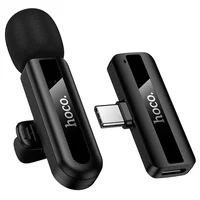 Петличный беспроводной микрофон Hoco L20 Fair Type-C Black