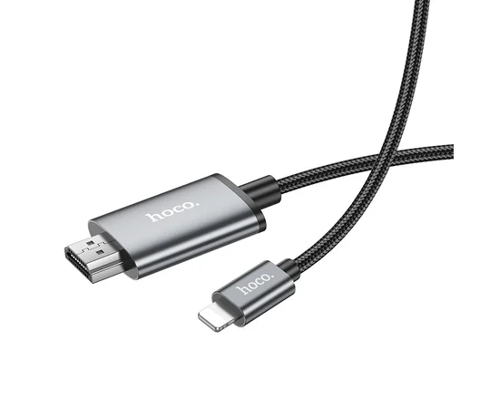Переходник Hoco UA27 HD Lightning to HDTV (2m) Metal gray