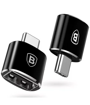 Переходник Baseus USB Female To Type-C Male Adapter Converter (CATOTG) Черный