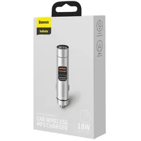 АЗУ FM модулятор Baseus Energy Column Серебряный