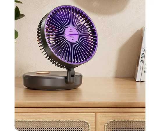 Портативный вентилятор Folding Light Fan 3in1 5000mAh Grey