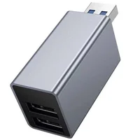 Переходник HUB Hoco HB54 3in1 (USB to 2xUSB2.0+USB3.0) Metal grey