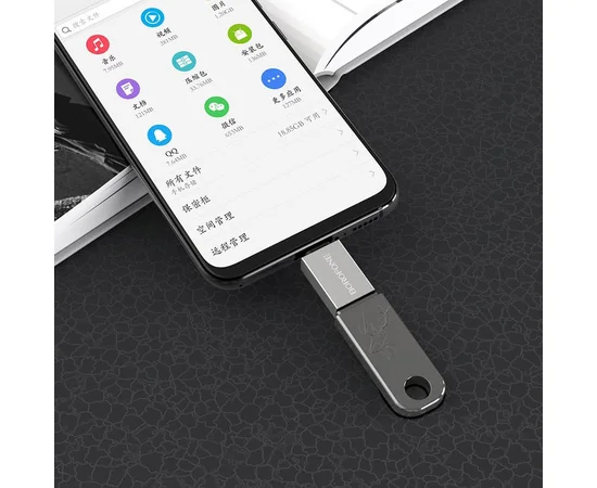 Переходник Borofone BV2 OTG to MicroUSB Серебряный