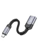 Переходник Hoco UA24 Type-C male to USB female 3.0 Metal gray