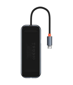 Перехідник Baseus Hub AcmeJoy 7-Port Type-C (HDMI*1+USB3.0*2+USB2.0*1+Type-C PD&Data*1+SD/TF) (WKJZ) Dark Gray