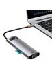 Перехідник HUB Baseus Metal Gleam Series 7-Port (Type-C to HDMI+USB3.0*3+PD+RJ45) (B0003070)
