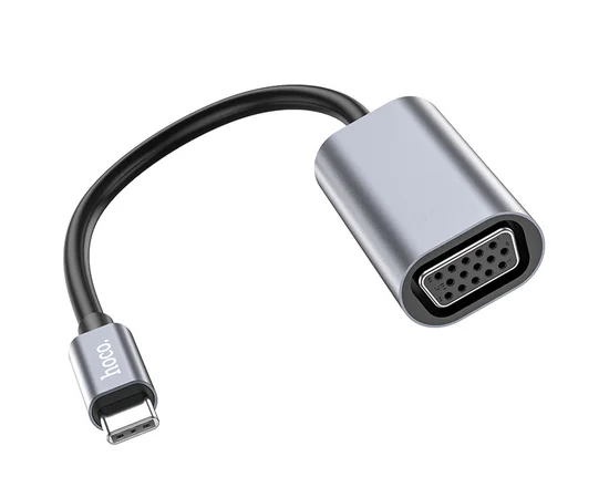 Переходник Hoco UA21 Origin Type-C to VGA Metal gray