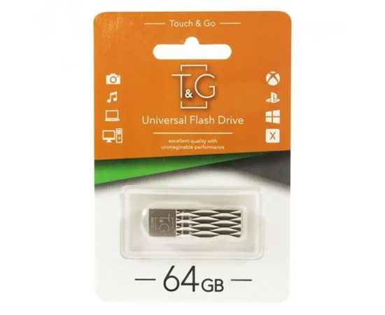 Флеш-драйв USB Flash Drive T&G 103 Metal Series 64GB Серебряный