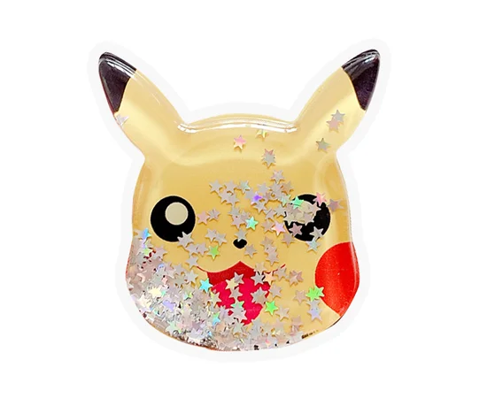 Держатель для телефона круглый (liquid shine) Пикачу / Желтый