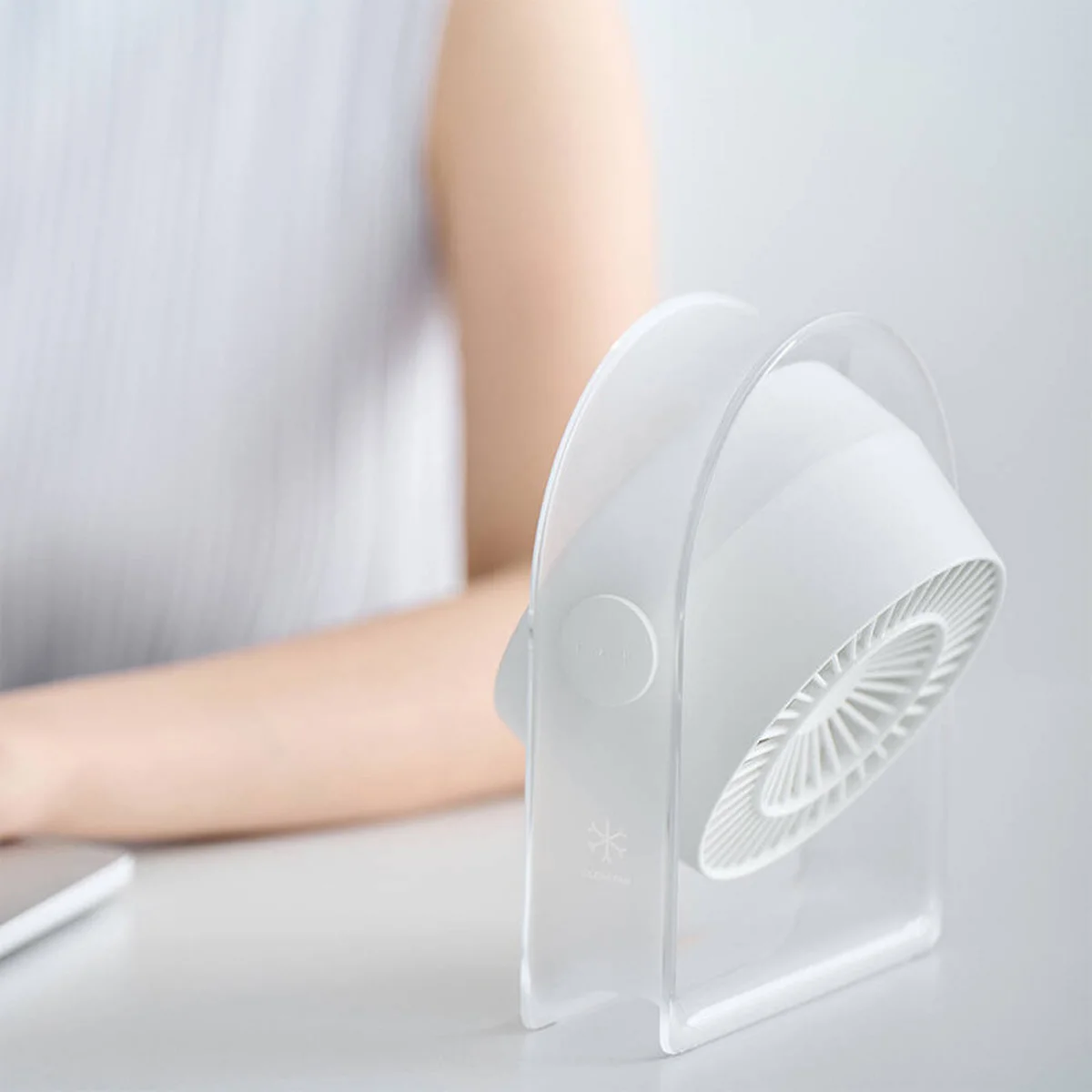 Портативный вентилятор WIWU WI-FS07 Snow desktop fan White