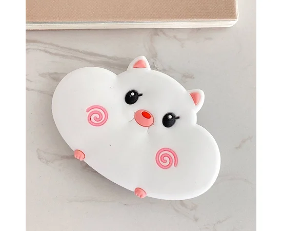 Держатель для телефона 3D Хомяк/Белый