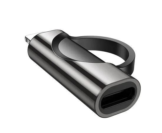 Переходник Hoco UA32B Lightning male to Type-C female display adapter Black