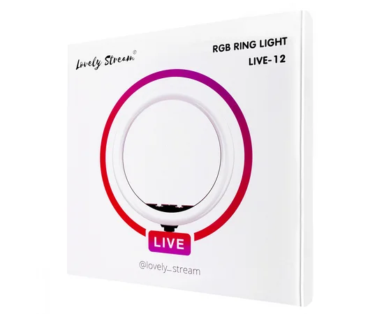 Кольцевая LED лампа Lovely Stream 12'' с треногой Черный