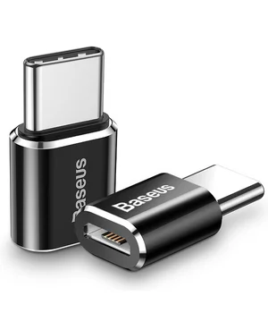 Переходник Baseus microUSB to Type C Черный Переходник Baseus microUSB to Type C Черный