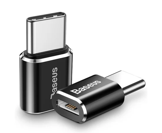 Перехідник Baseus microUSB to Type C Чорний