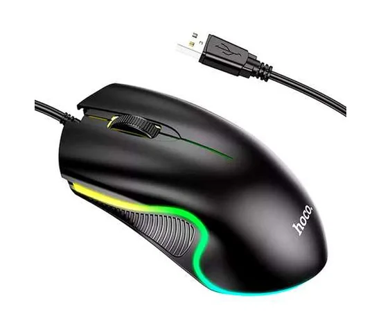 Мышь Hoco GM19 Enjoy gaming luminous wired Black