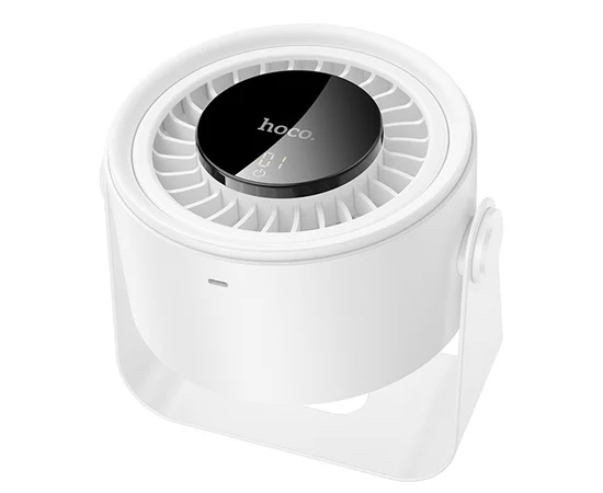 Настільний вентилятор Hoco HX66 desktop circulating fan 3000 mAh White