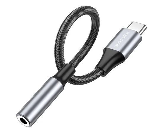 Переходник Borofone BV16 Type-C to 3.5mm Metal gray