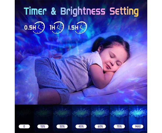 Проектор-ночник Ocean Dream E14A with Bluetooth and Remote Control Biege