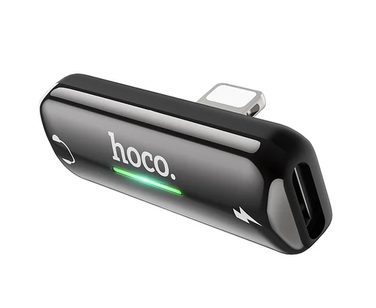 Переходник Hoco LS27 Dual Lightning Серый