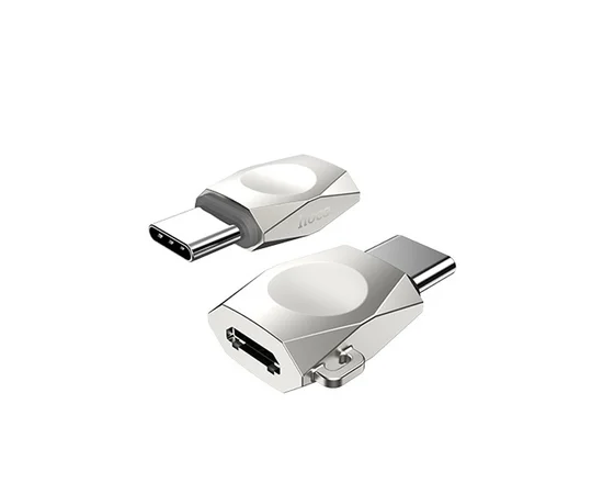 Переходник Hoco UA8 MicroUSB to Type-C Стальной