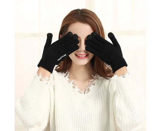 Перчатки сенсорные Warm caress (нескользящие) Черный
