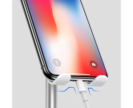 Держатель-подставка USAMS US-ZJ048 Mobile Phone Desktop Holder Серебряный