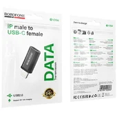 Переходник Borofone BV26A Lightning Male to Type-C Female USB2.0 Black