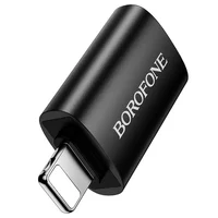 Переходник Borofone BV26 Lightning Male to USB Female USB2.0 Black
