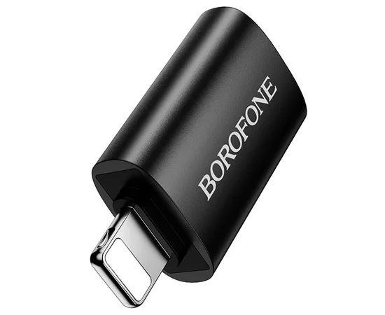 Перехідник Borofone BV26 Lightning Male to USB Female USB2.0 Black