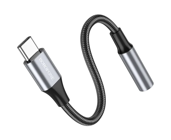 Переходник Borofone BV16 Type-C to 3.5mm Metal gray