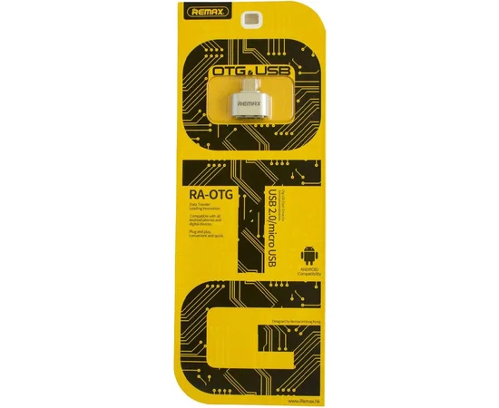 Переходник Remax RA-OTG USB to microUSB Серебряный