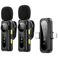 Петличный беспроводной микрофон WIWU WM007 Dual-mic (Lightning/Type-C) Black
