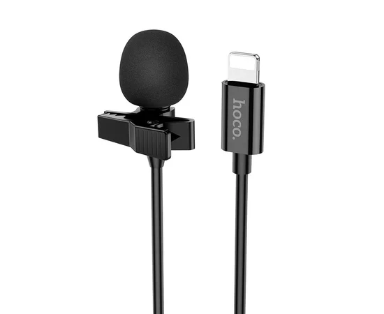 Мікрофон петличний Hoco L14 Lightning Black