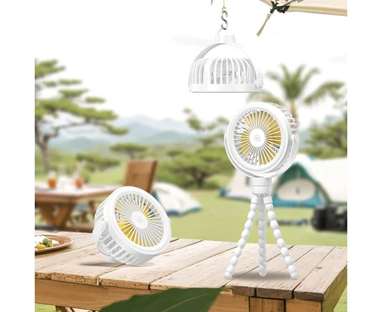 Портативный вентилятор Usams ZB289 Baby Stroller fan 2000mAh White