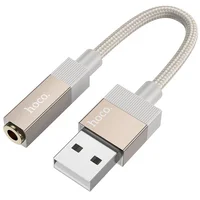 Переходник Hoco UPA32D Clever USB to 3.5mm Gold