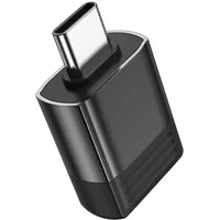Переходник Borofone BV18 Type-C male to USB female 3.0 Black
