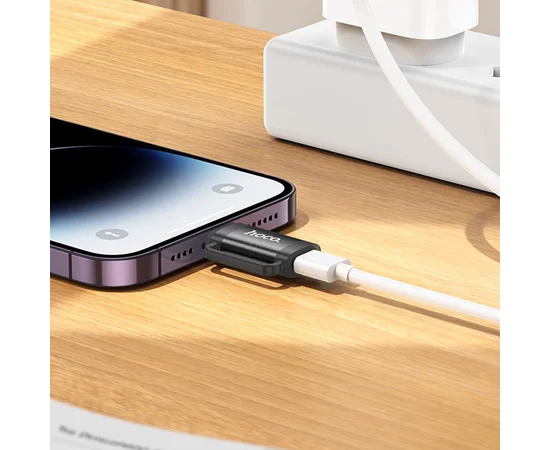 Переходник Hoco UA31B OTG Lightning male to Type-C female Black